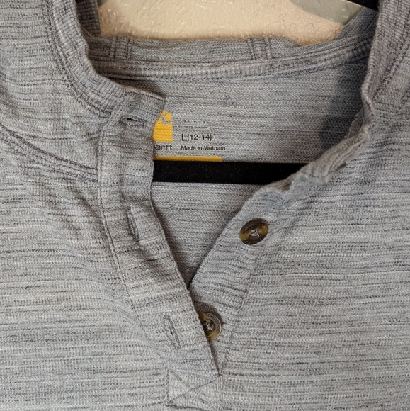 Carhartt Ladies size Large Lightweight Hooded Long Sleeve Pull ver with Pocket - Picture 3 of 12